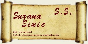 Suzana Simić vizit kartica